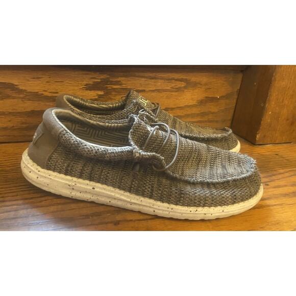 Hey Dude Wally Sox Funk Men's Shoes Brown, US 10 - Picture 1 of 8